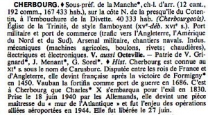 Carusburc est Cherbourg, comme le confirme Le Robert2 de 1980, page 400 (Source : Patrice Salvy).