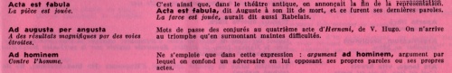 Extrait des pages roses du dictionnaire Larousse contenant la citation "Ad augusta per angusta", datant des années 1970-1975 (Source : Azfo).